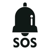 SOS anel ícone simples vetor. segurança sirene segurança vetor