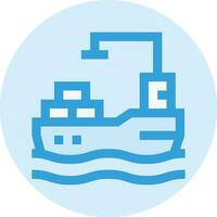 ilustração de design de ícone de vetor de navio de carga