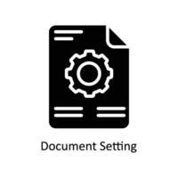 documento configuração vetor sólido ícone Projeto ilustração. o negócio e gestão símbolo em branco fundo eps 10 Arquivo