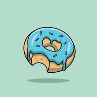 ilustração de donut derretido vetor