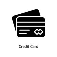 crédito cartão vetor sólido ícone Projeto ilustração. o negócio e gestão símbolo em branco fundo eps 10 Arquivo