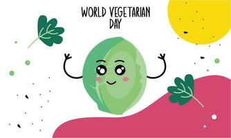 mundo vegetariano dia celebração fundo vetor