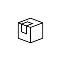 simples ícone do bens Entrega caixa vetor
