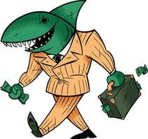 o negócio Tubarão isolado vetor