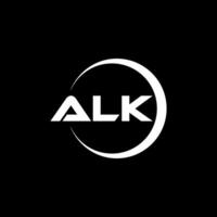 alk carta logotipo projeto, inspiração para uma único identidade. moderno elegância e criativo Projeto. marca d'água seu sucesso com a impressionante isto logotipo. vetor