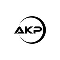 akp carta logotipo projeto, inspiração para uma único identidade. moderno elegância e criativo Projeto. marca d'água seu sucesso com a impressionante isto logotipo. vetor
