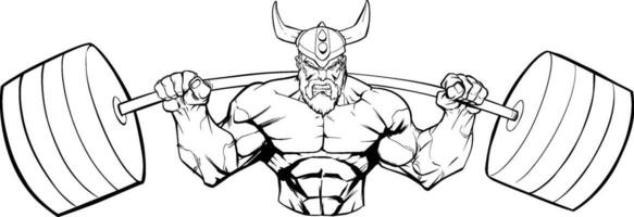 viking Academia mascote grão linha arte vetor