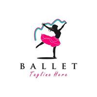 balé dançarino ilustração logotipo vetor