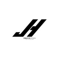 carta jh moderno formas alfabeto criativo abstrato monograma logotipo idéia vetor