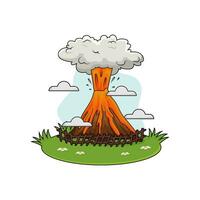 erupção dentro floresta ilustração vetor