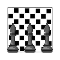 bispo com xadrez borda ilustração vetor