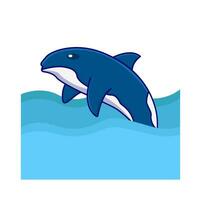 baleia dentro natação piscina ilustração vetor