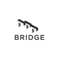 uma minimalista e simples em forma de ponte logotipo. a ponte logotipo parece muito elegante e à moda às a mesmo tempo. vetor