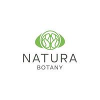 modelo de vetor de design de logotipo de produto natural. ícone de folha