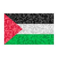 bandeira do Palestina pixel arte. vetor ilustração
