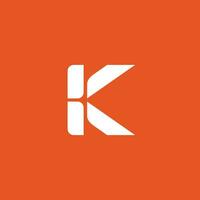 abstrato carta k inicial logotipo Projeto modelo vetor