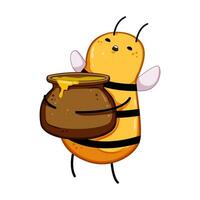animal abelha personagem desenho animado vetor ilustração