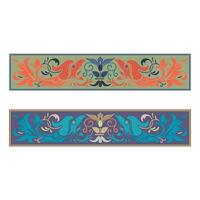 vintage floral clássico caligráfico retro vinheta rolagem quadros ornamental Projeto elementos Preto conjunto isolado vetor