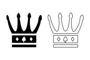 coroa ícone. coroa real logotipo imagem símbolo coleção. vetor ilustração