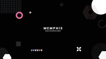 vetor abstrato geométrico fundo com Memphis elementos retro estilo