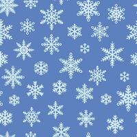azul floco de neve desatado repetir padronizar projeto, inverno fundo, recorrente papel de parede do têxtil impressão vetor