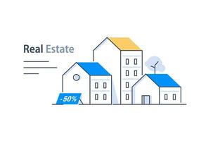 real Estado investimento e desenvolvimento, propriedade mercado crescimento, cidade crescimento, aluguel apartamento vetor