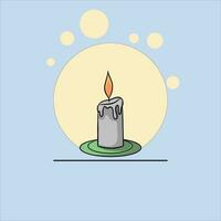 velas vetor ilustração. cera vela dentro plano estilo