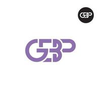 carta GBP monograma logotipo Projeto vetor