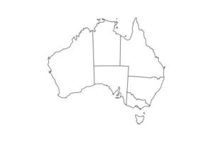 Austrália mapa esboço esboço dentro vetor formato em uma branco fundo