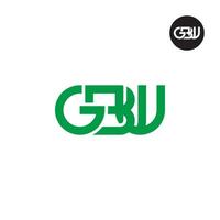 carta gbw monograma logotipo Projeto vetor