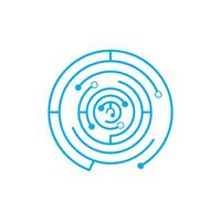 desenho de ícone de vetor de techno de círculo