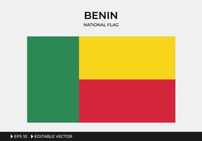 ilustração da bandeira nacional do benin vetor