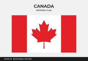 ilustração da bandeira nacional do Canadá vetor