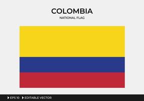 ilustração da bandeira nacional da colômbia vetor
