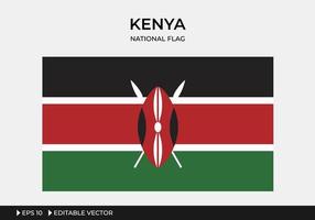 ilustração da bandeira nacional do quênia vetor