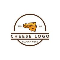 vintage retro rótulo queijo logotipo Projeto conceito idéia vetor