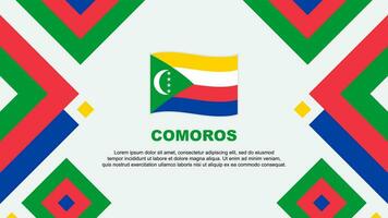 Comores bandeira abstrato fundo Projeto modelo. Comores independência dia bandeira papel de parede vetor ilustração. Comores modelo