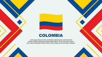Colômbia bandeira abstrato fundo Projeto modelo. Colômbia independência dia bandeira papel de parede vetor ilustração. Colômbia ilustração