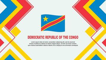 democrático república do a Congo bandeira abstrato fundo Projeto modelo. democrático república do a Congo independência dia bandeira papel de parede vetor ilustração. bandeira