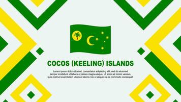 cocos ilhas bandeira abstrato fundo Projeto modelo. cocos ilhas independência dia bandeira papel de parede vetor ilustração. cocos ilhas modelo