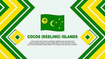 cocos ilhas bandeira abstrato fundo Projeto modelo. cocos ilhas independência dia bandeira papel de parede vetor ilustração. cocos ilhas Projeto