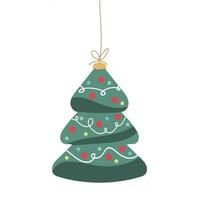 Natal ou Novo ano decoração com Natal árvore. vetor ilustração