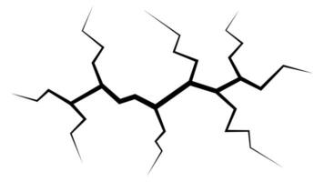 quebrado rachadura em chão superfície, rachadura diverge dentro diferente instruções vetor