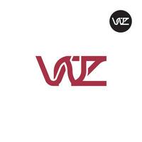 carta vnz monograma logotipo Projeto vetor