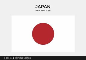 ilustração da bandeira nacional do japão vetor