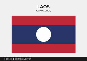 ilustração da bandeira nacional do laos vetor