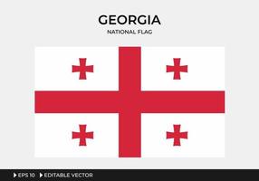 ilustração da bandeira nacional da georgia vetor