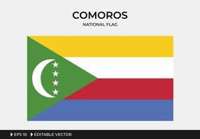 ilustração da bandeira nacional das comores vetor