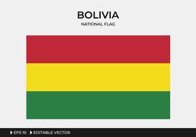 ilustração da bandeira nacional da bolívia vetor