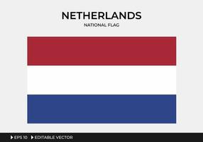 ilustração da bandeira nacional da holanda vetor